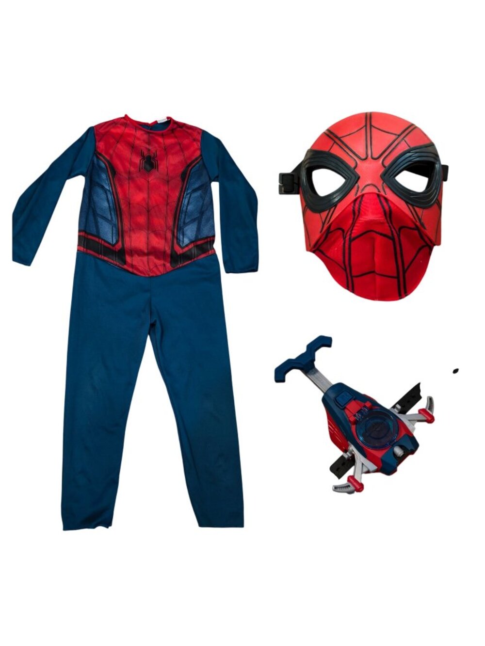 Spider-Man Boys S Costume Set Mask Web Shooter Dress-Up Play Halloween Fun